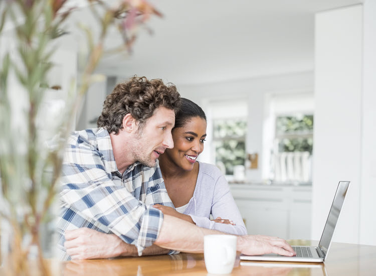 Couple getting an insurance quote